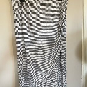 Max Studio Black and White Striped Skirt